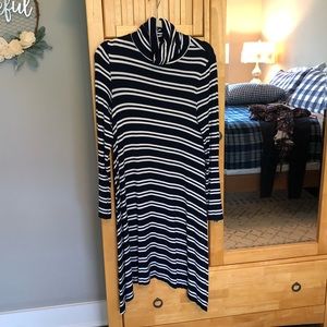 Maeve Striped Turtleneck Dress
